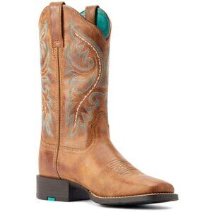Ariat Women's Round Up Back Zip Western Boots - Broad Square Toe New in box